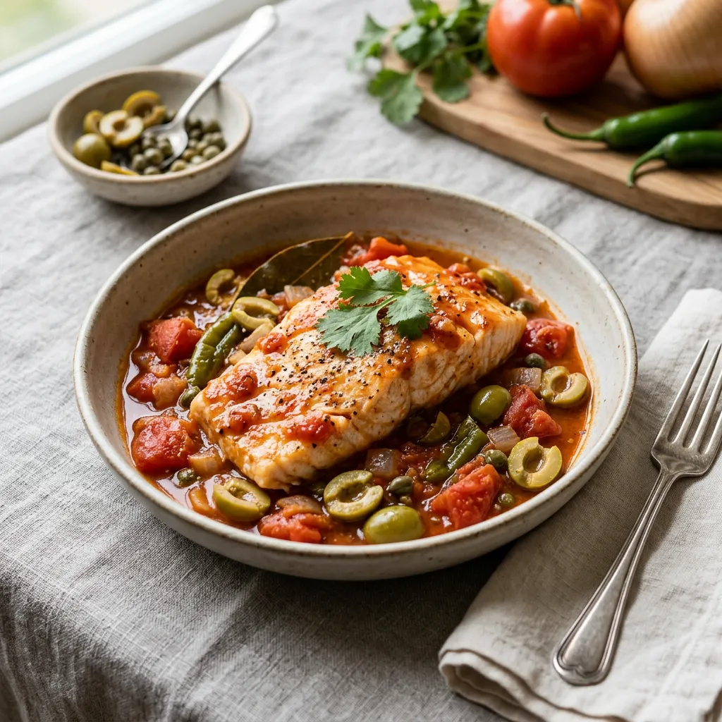 Pescado a la Veracruzana: White Fish in Veracruz Sauce