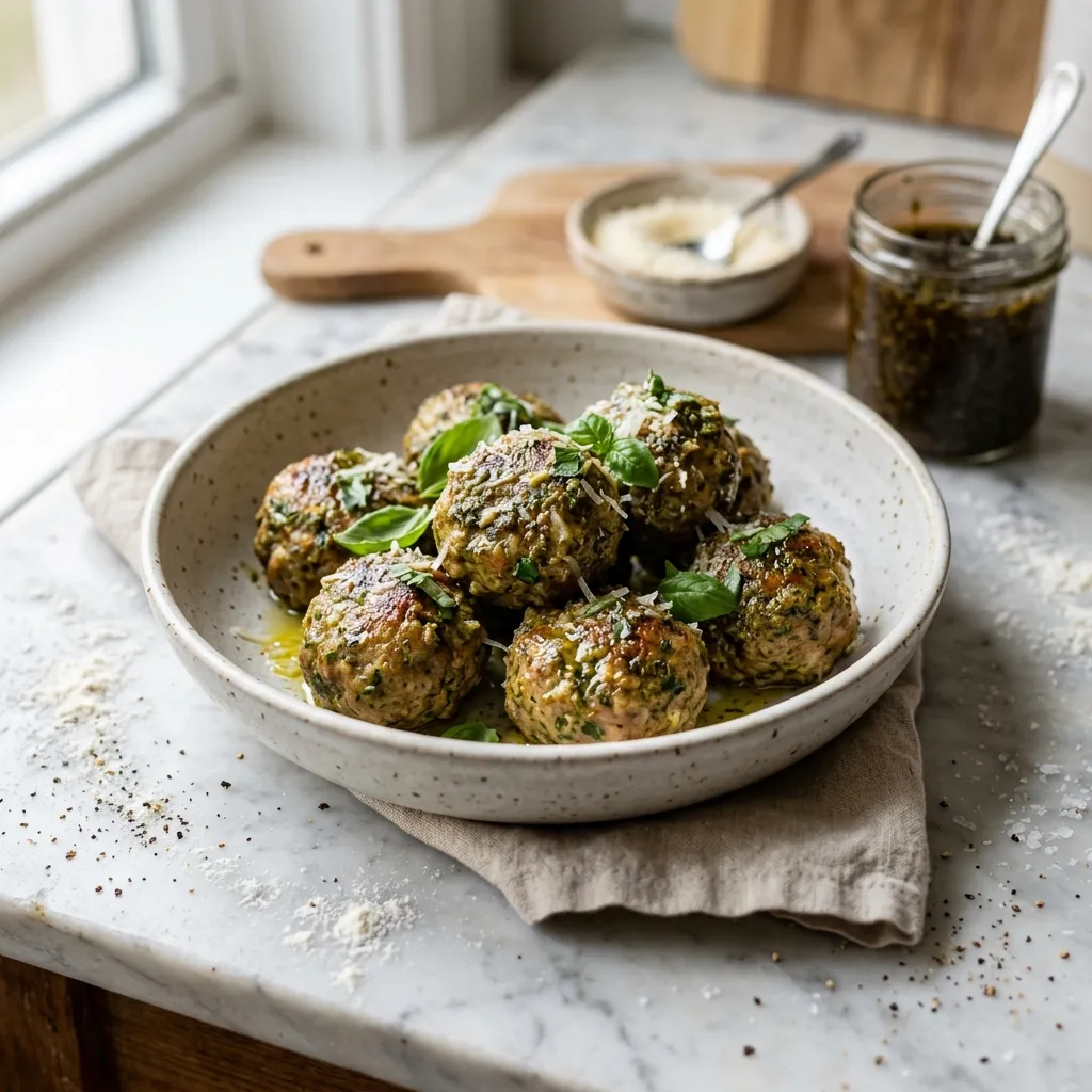Pesto Meatballs