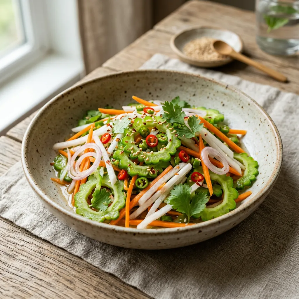 Pickled Bitter Melon Salad Recipe