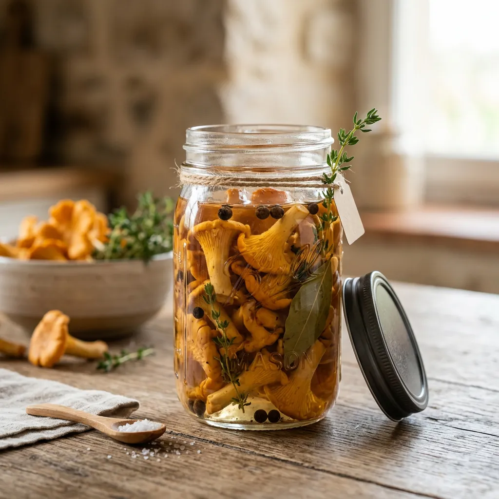 Pickled Chanterelle Mushrooms