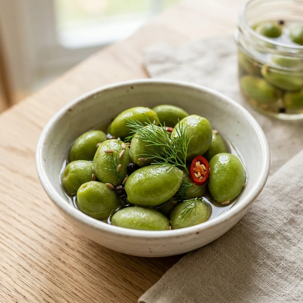 Pickled Green Almonds