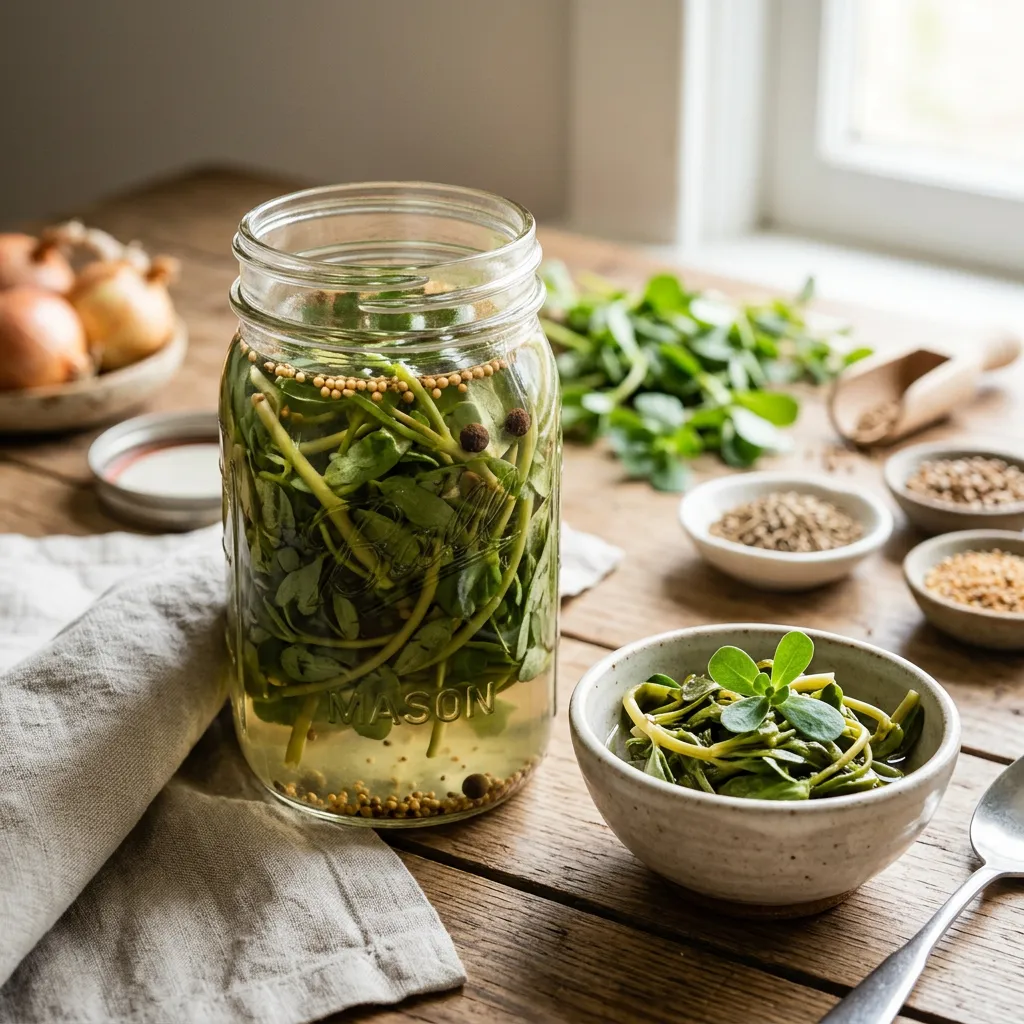 Pickled Purslane