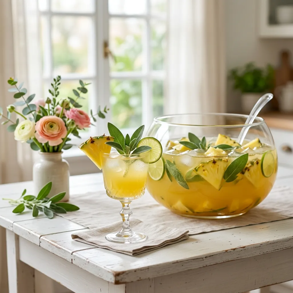 Pineapple and Sage Gimlet