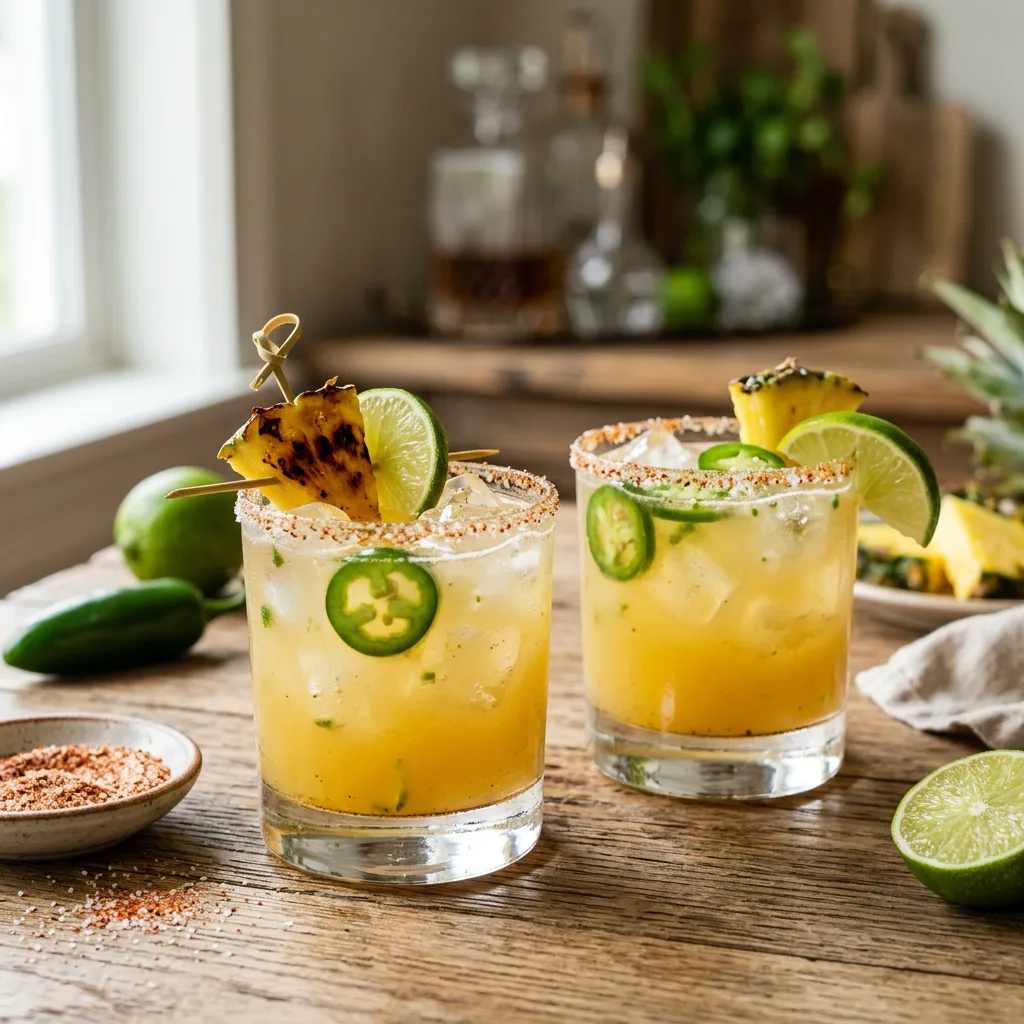 Pineapple Jalapeño Margaritas Recipe