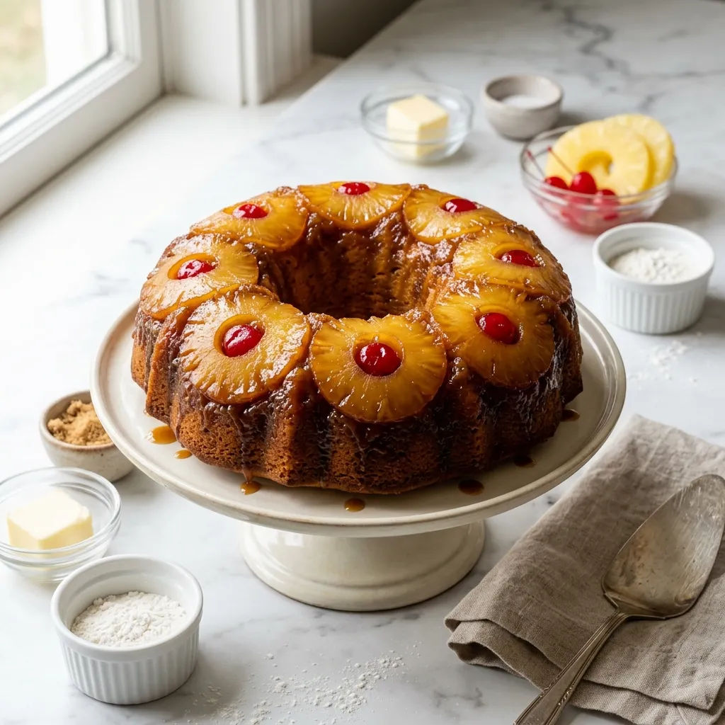 Pineapple Upside Down Bundt Cake