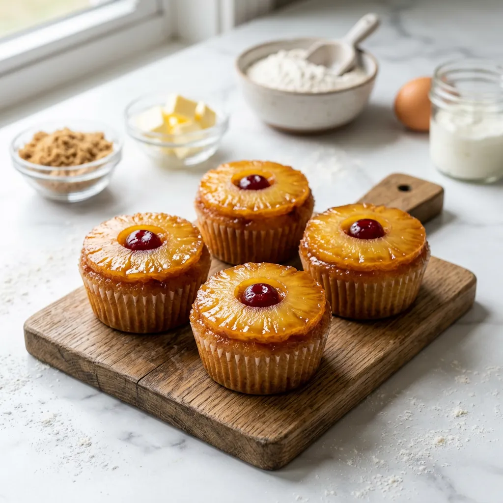 Pineapple Upside-Down Cupcakes