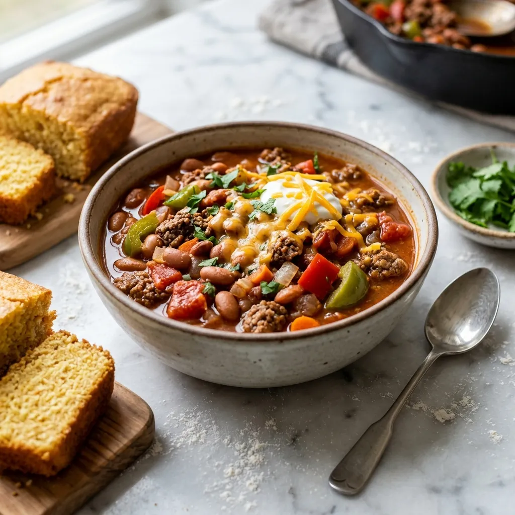 Pinto Beans and Ground Beef With Rice
