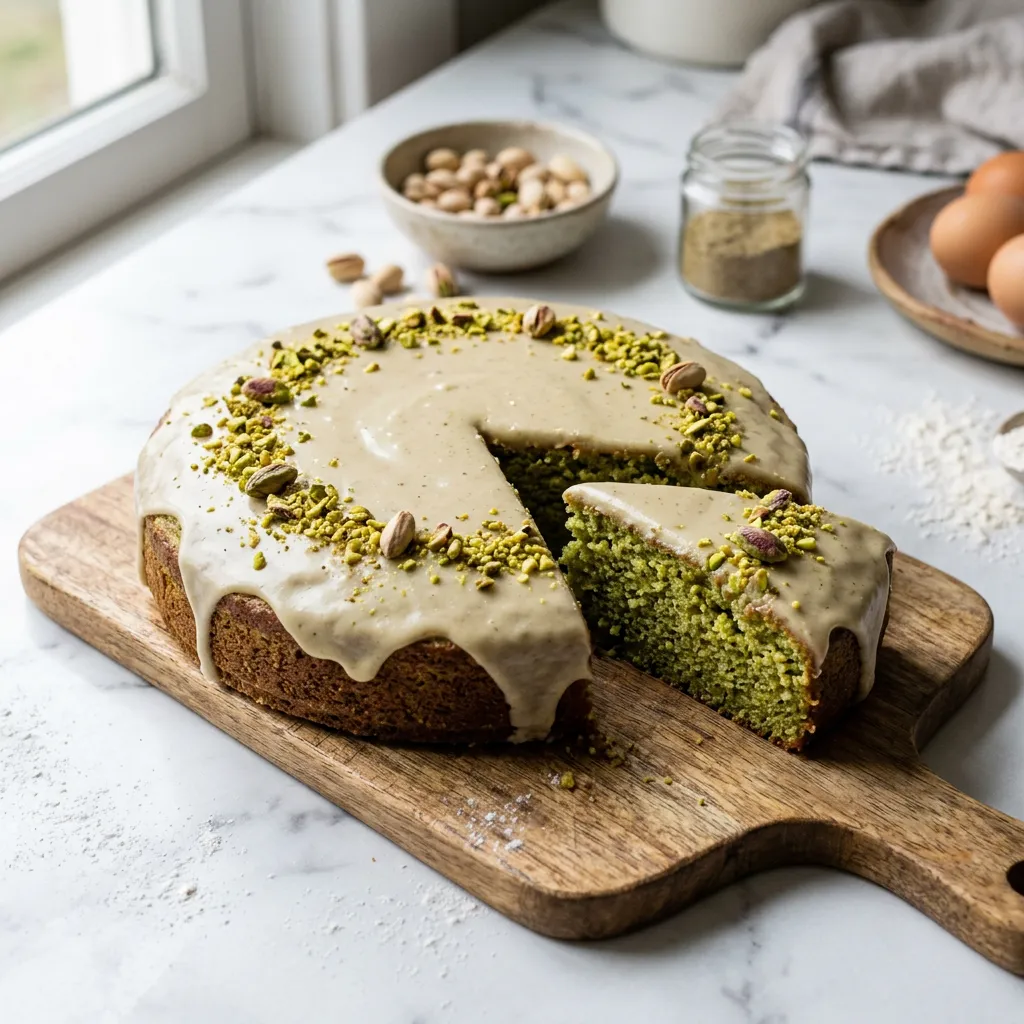 Pistachio Cake With Cardamom Glaze Recipe
