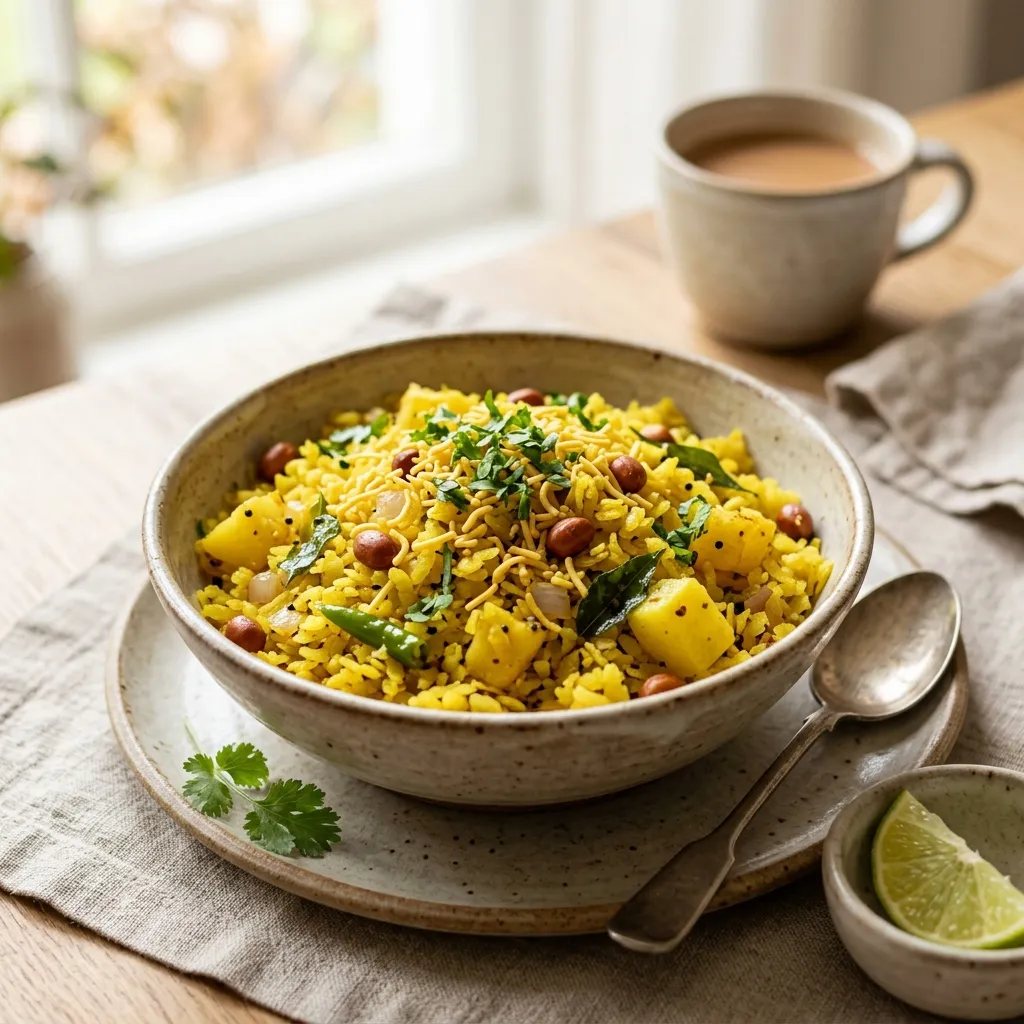 Poha or Powa: Indian Rice Dish