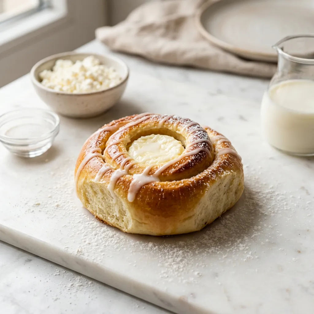 Polish Cheese Sweet Rolls Recipe - Drozdzowki z Serem