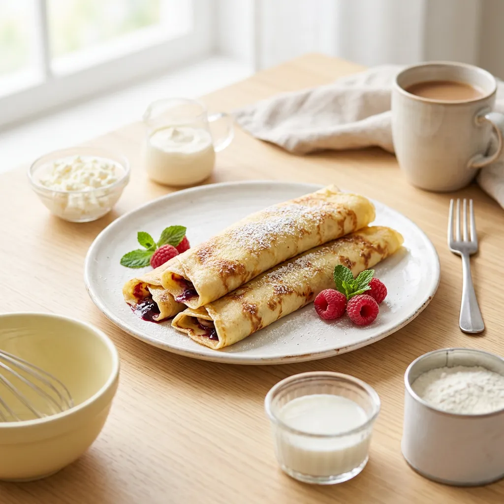 Polish Crepes Recipe - Thick Nalesniki