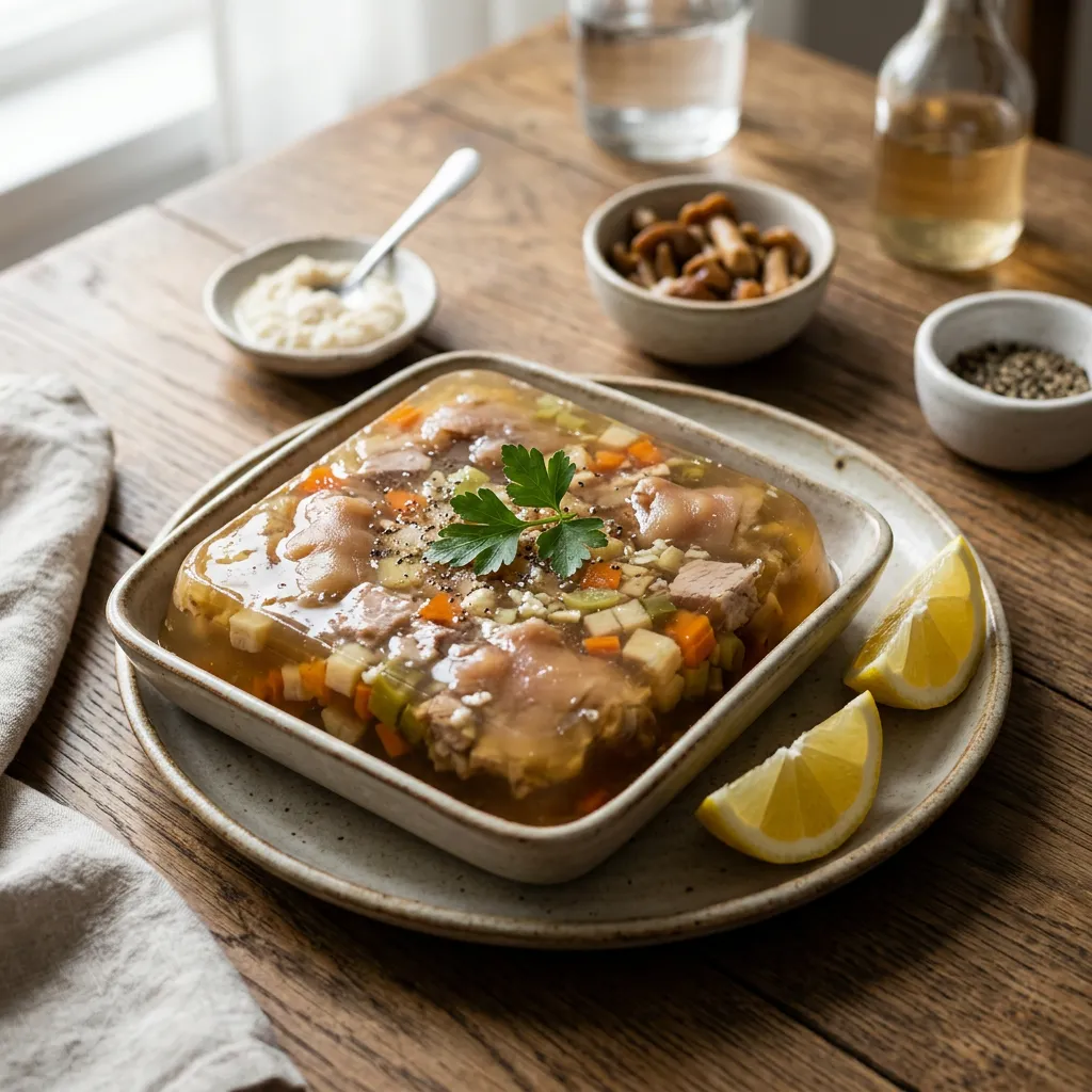 Polish Jellied Pigs' Feet (Zimne Nogi or Studzienina)