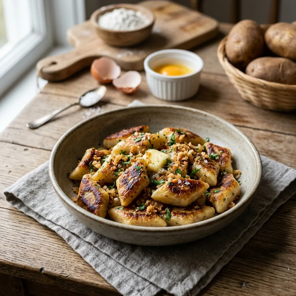 Polish Mashed Potato Dumplings (Kopytka)