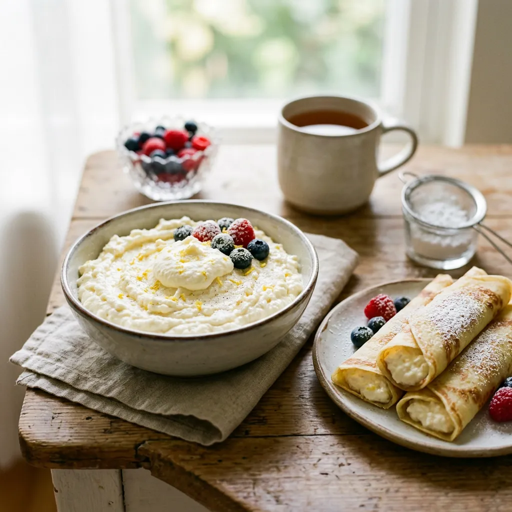 Polish Nalesniki (Blintz) Sweet Cheese Filling