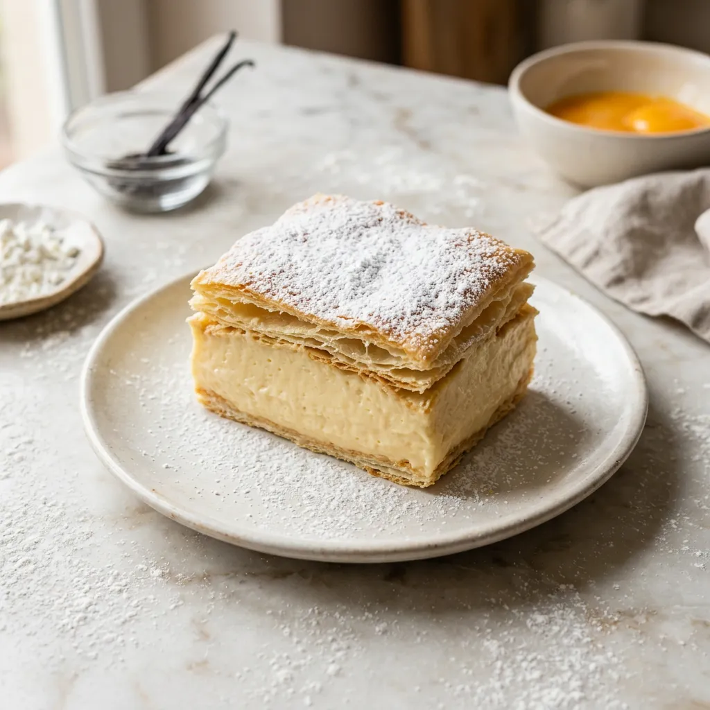 Polish Papal Cream Cake (Kremówka Papieska)