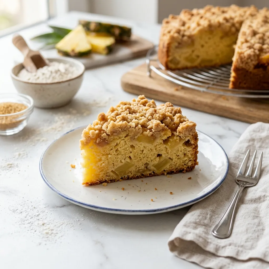 Polish Pineapple Crumb Cake (Placek z Ananas y Kruszonka) Recipe