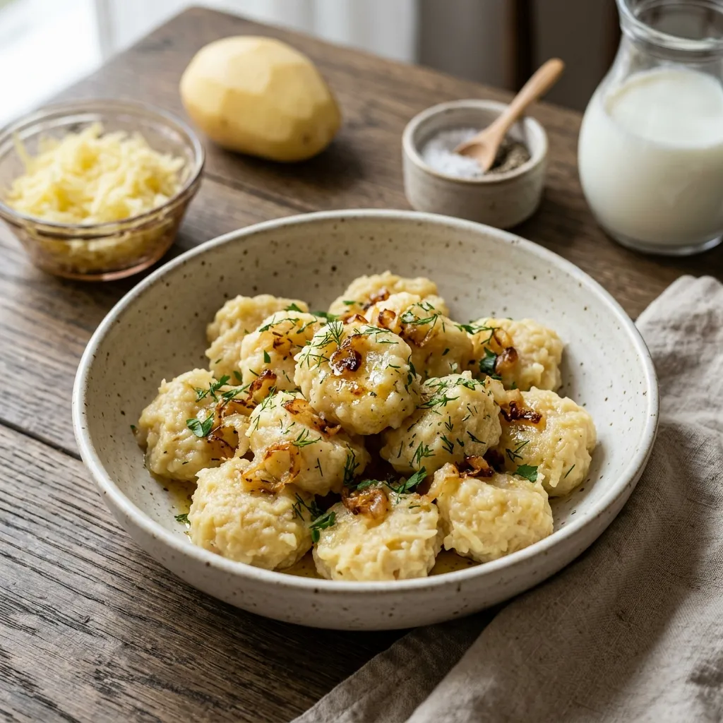 Polish Potato Drop Dumplings (Kartoflane Kluski)