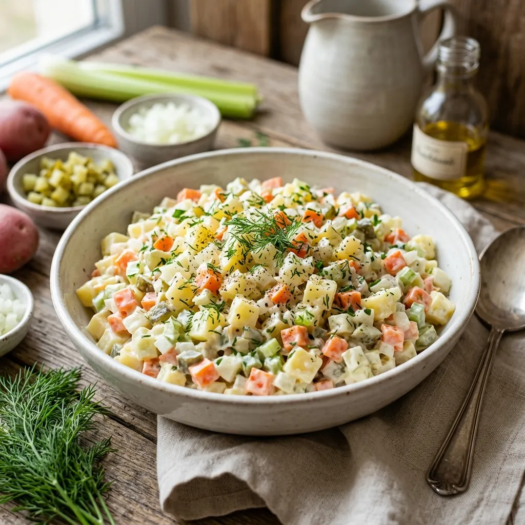 Polish Potato Salad (Sałatka Kartofli)