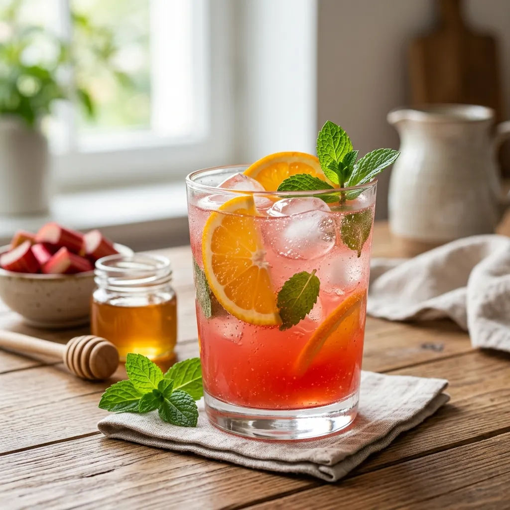 Polish Rhubarb Honey Drink