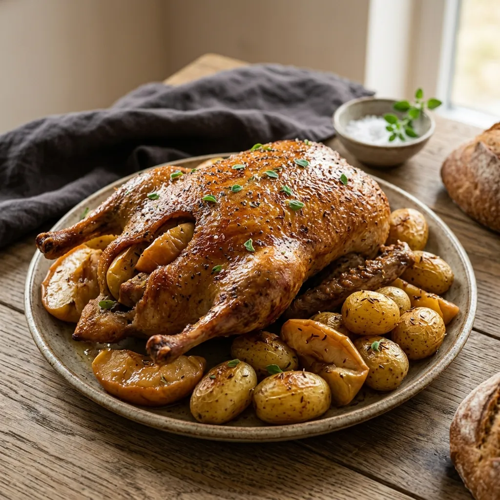 Polish Roast Duck With Apples