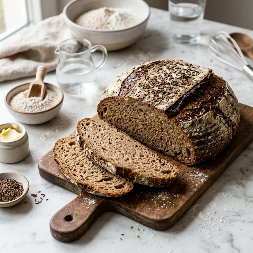 Polish Sourdough Rye Bread (Chleb Na Zakwas Żytni)