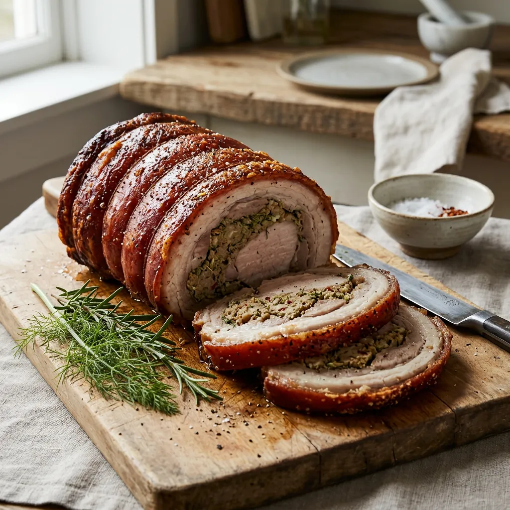 Porchetta: Stuffed and Rolled Italian Pork Roast