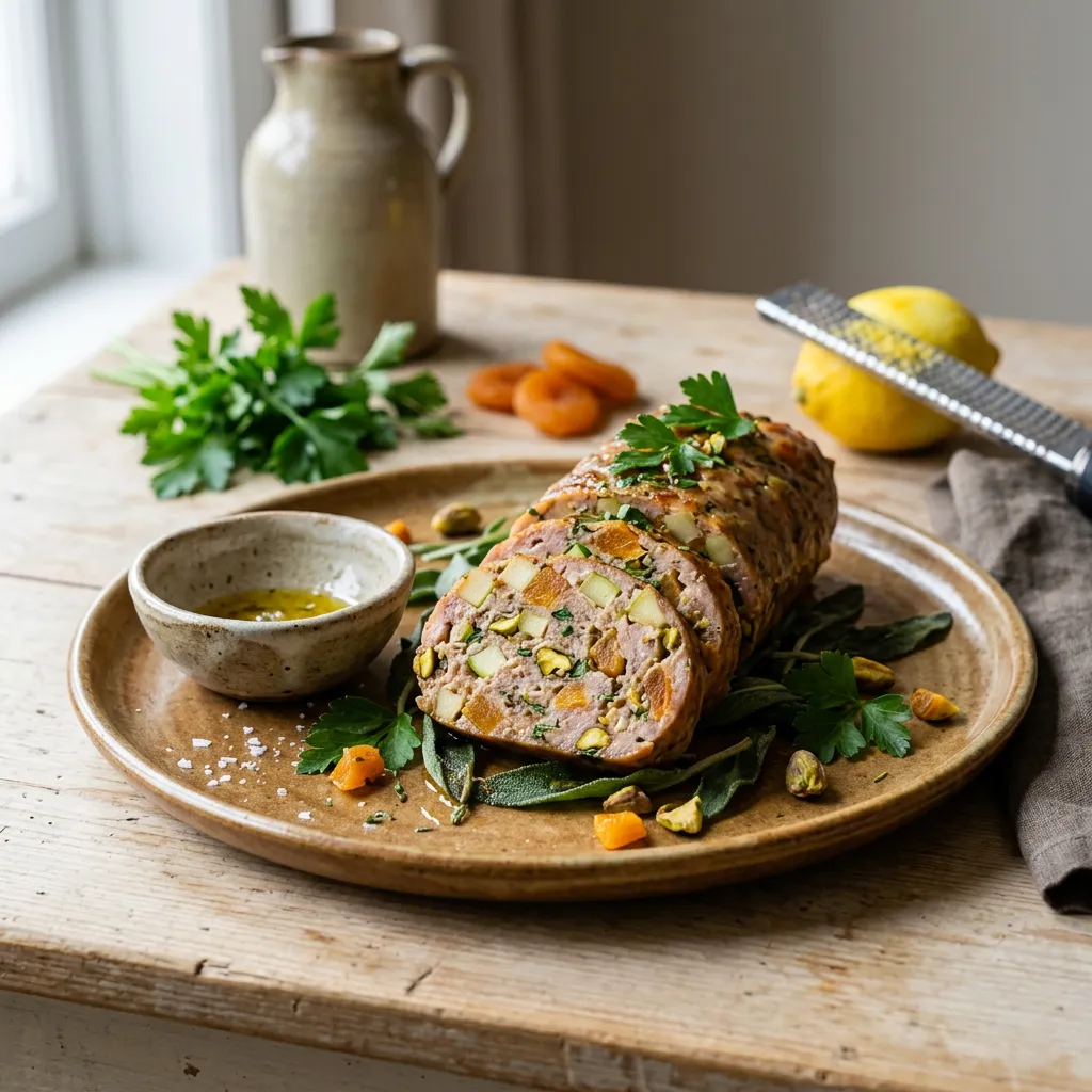 Pork, Apricot, and Pistachio Sausage
