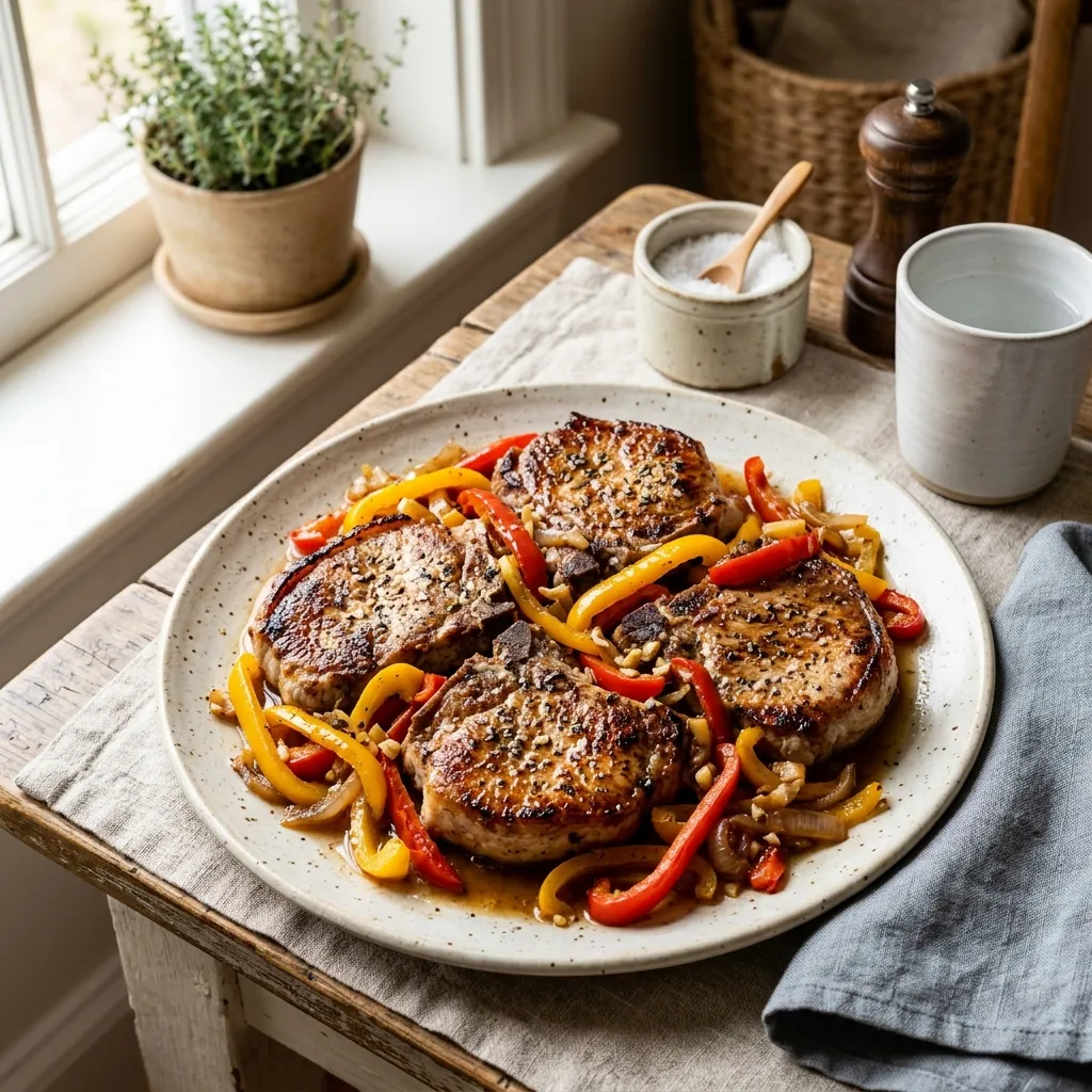 Pork Chops and Peppers
