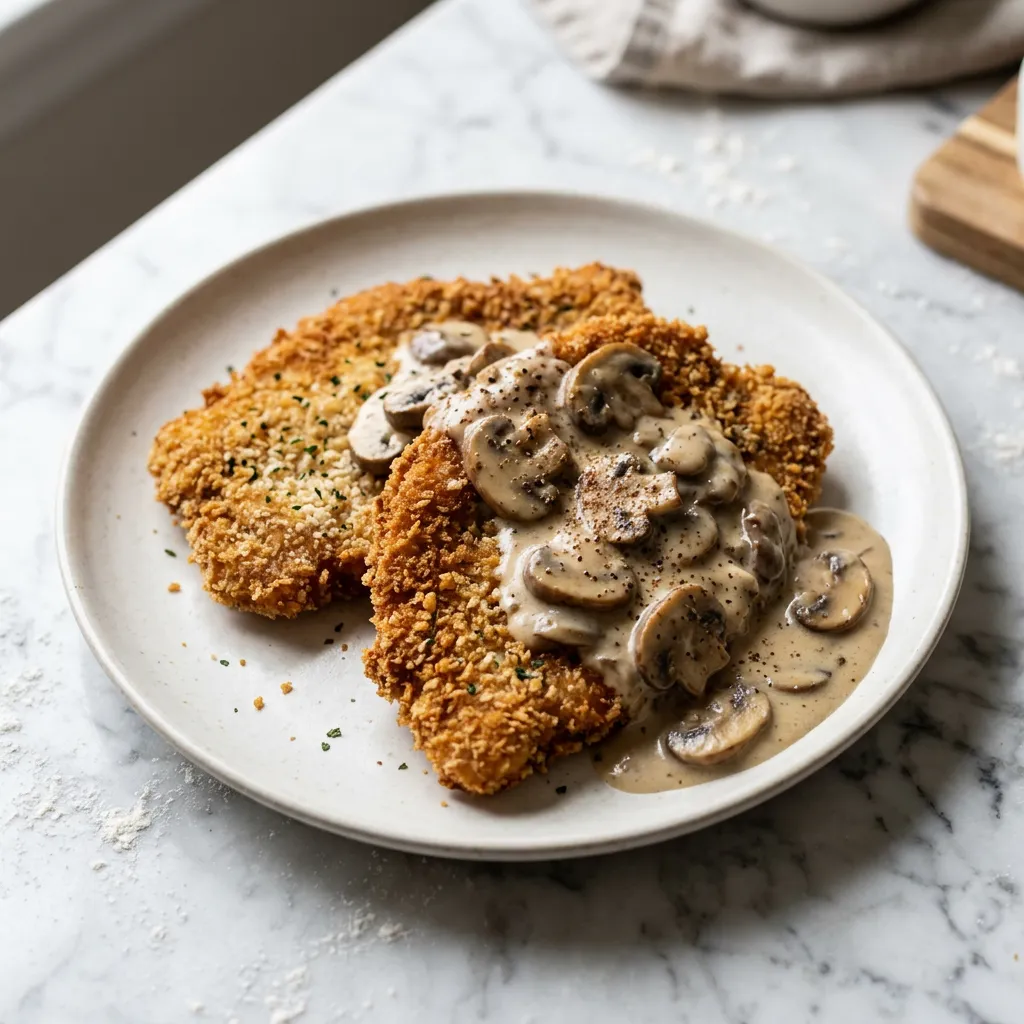 Pork Cutlets With Mushroom Sauce