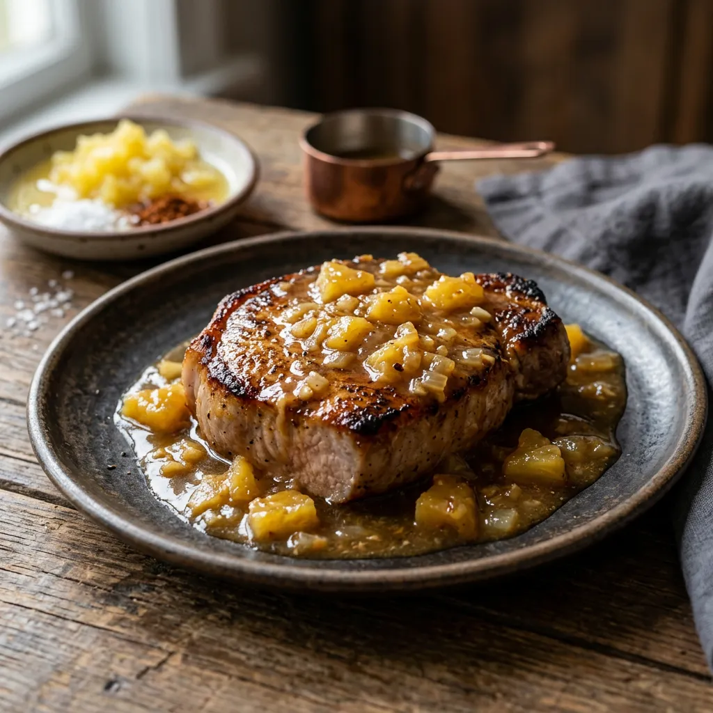 Pork Loin Steaks With Pineapple Sauce