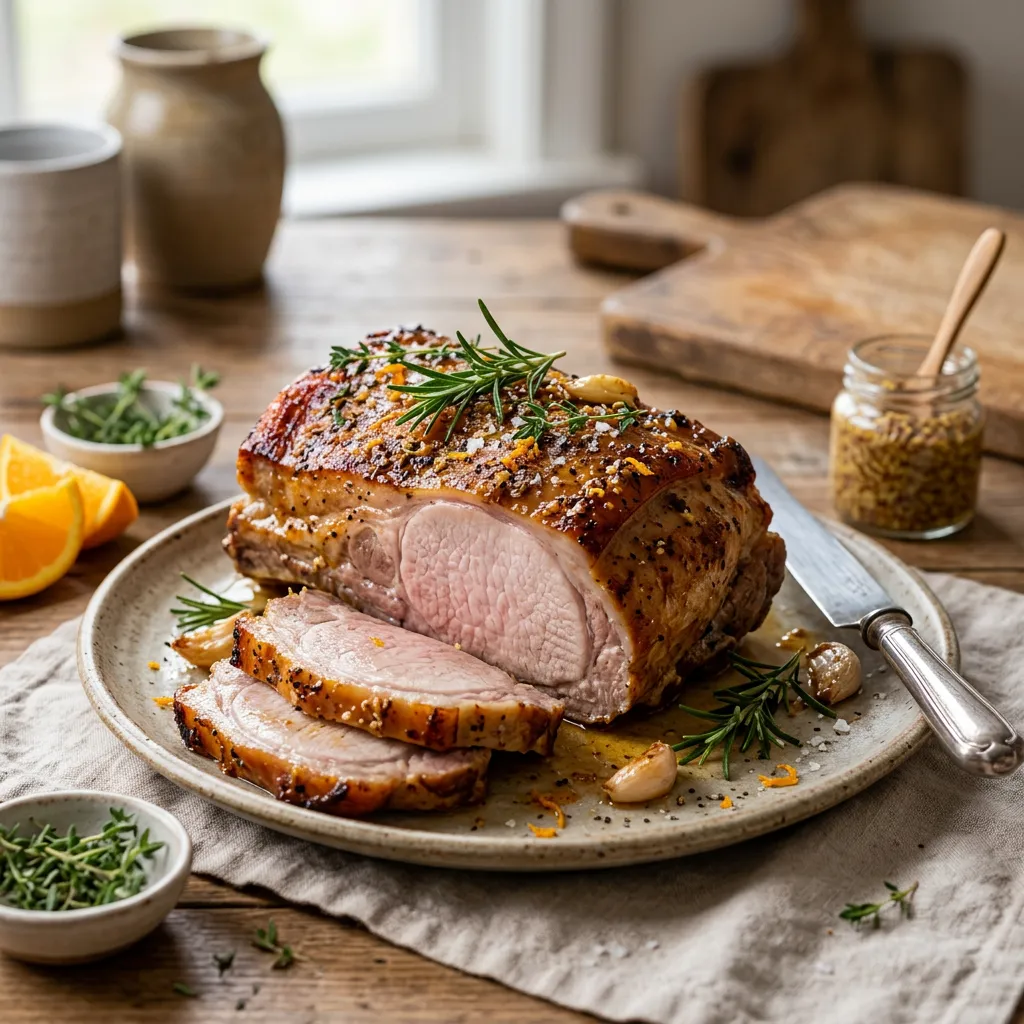 Pork Rib Roast With Orange Garlic Marinade
