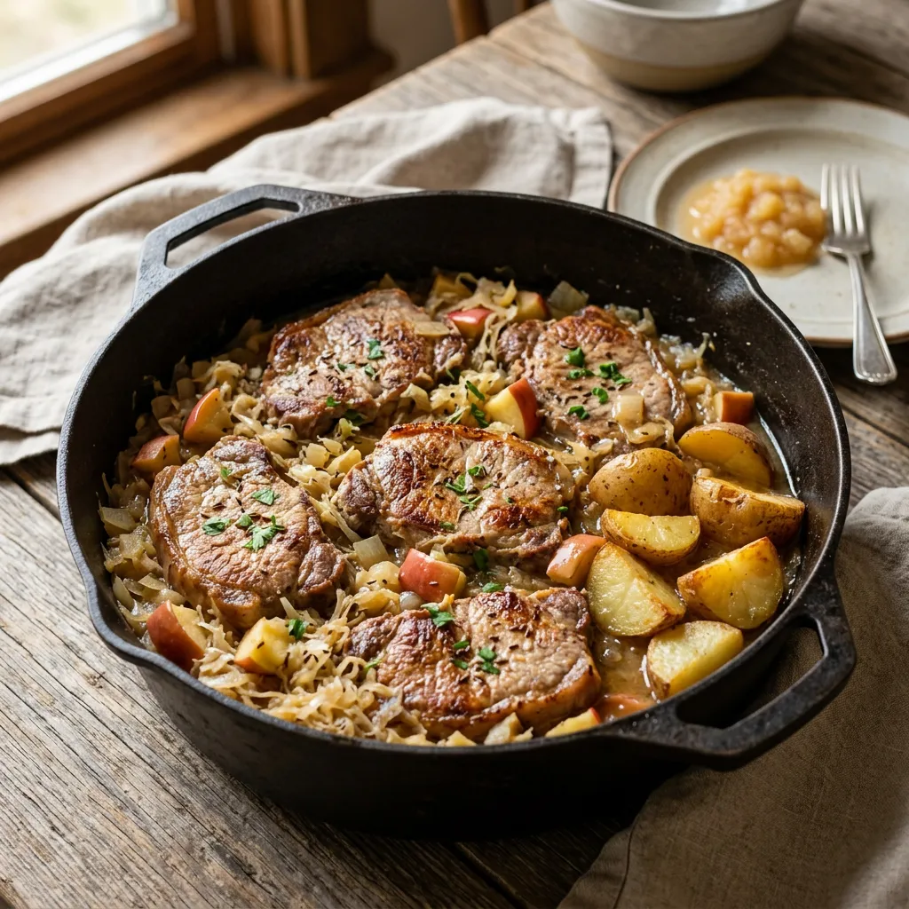 Pork Steaks and Sauerkraut Recipe