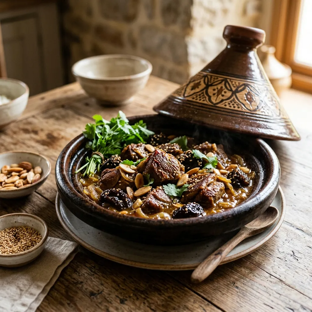 Pressure Cooker Moroccan Lamb or Beef Tagine With Prunes