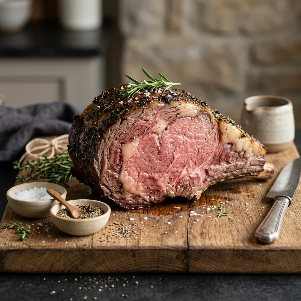 Finished Prime Rib Roast: Sear-It-Last Method dish