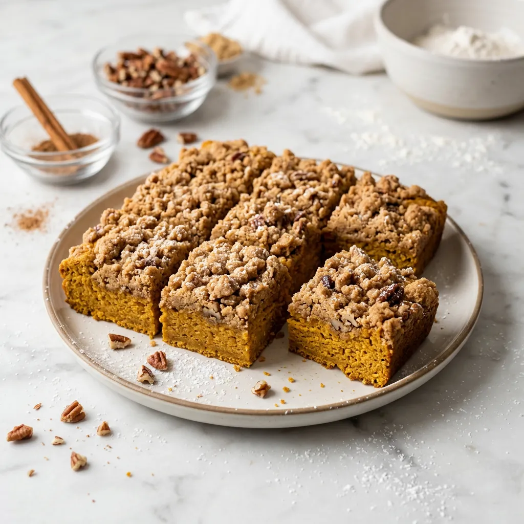 Pumpkin Bars With Streusel Topping