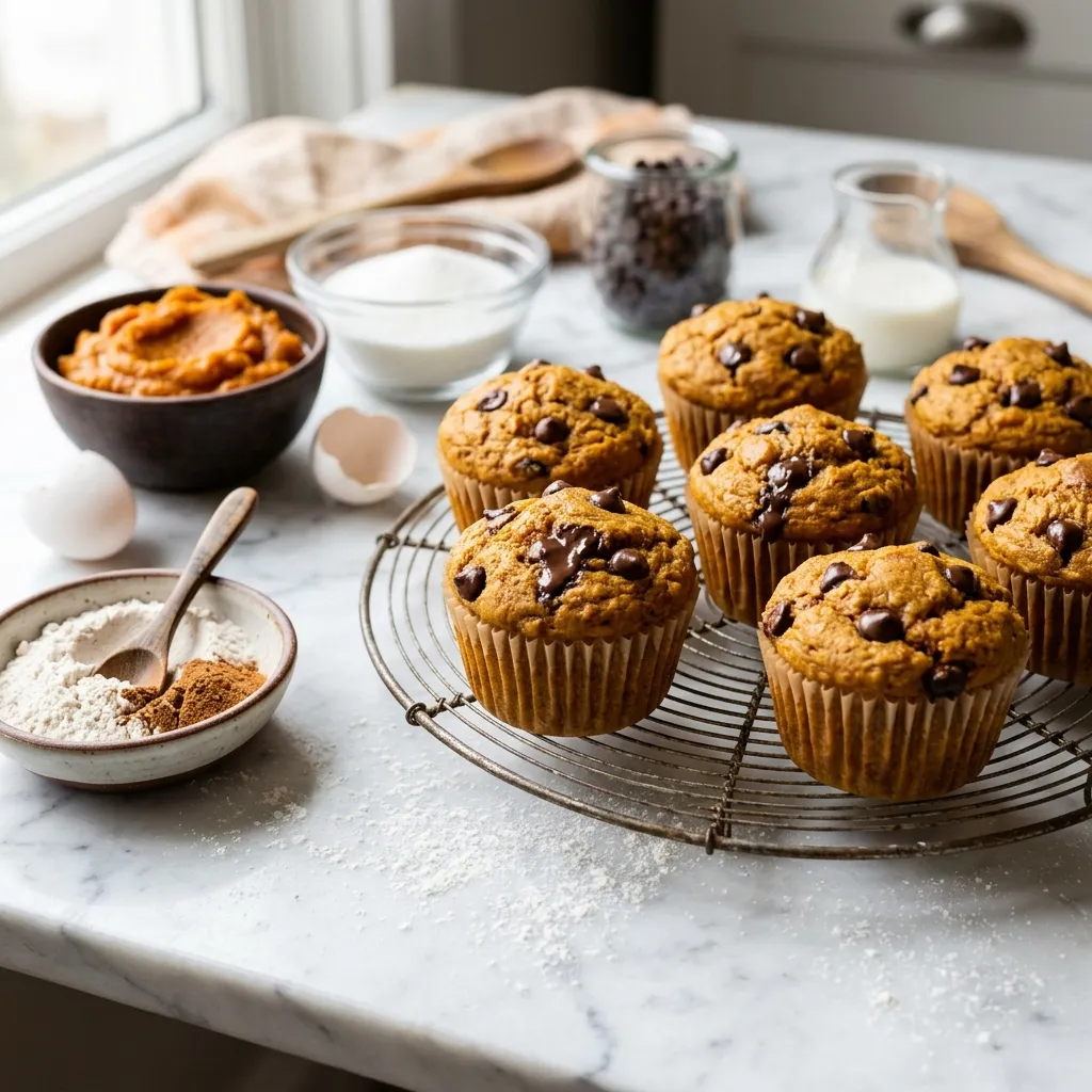 Pumpkin Chocolate Chip Muffins