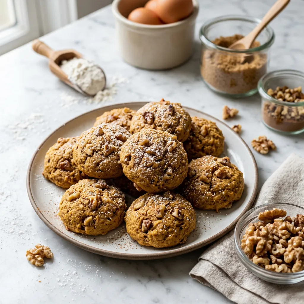 Pumpkin Cookies With Walnuts or Pecans Recipe