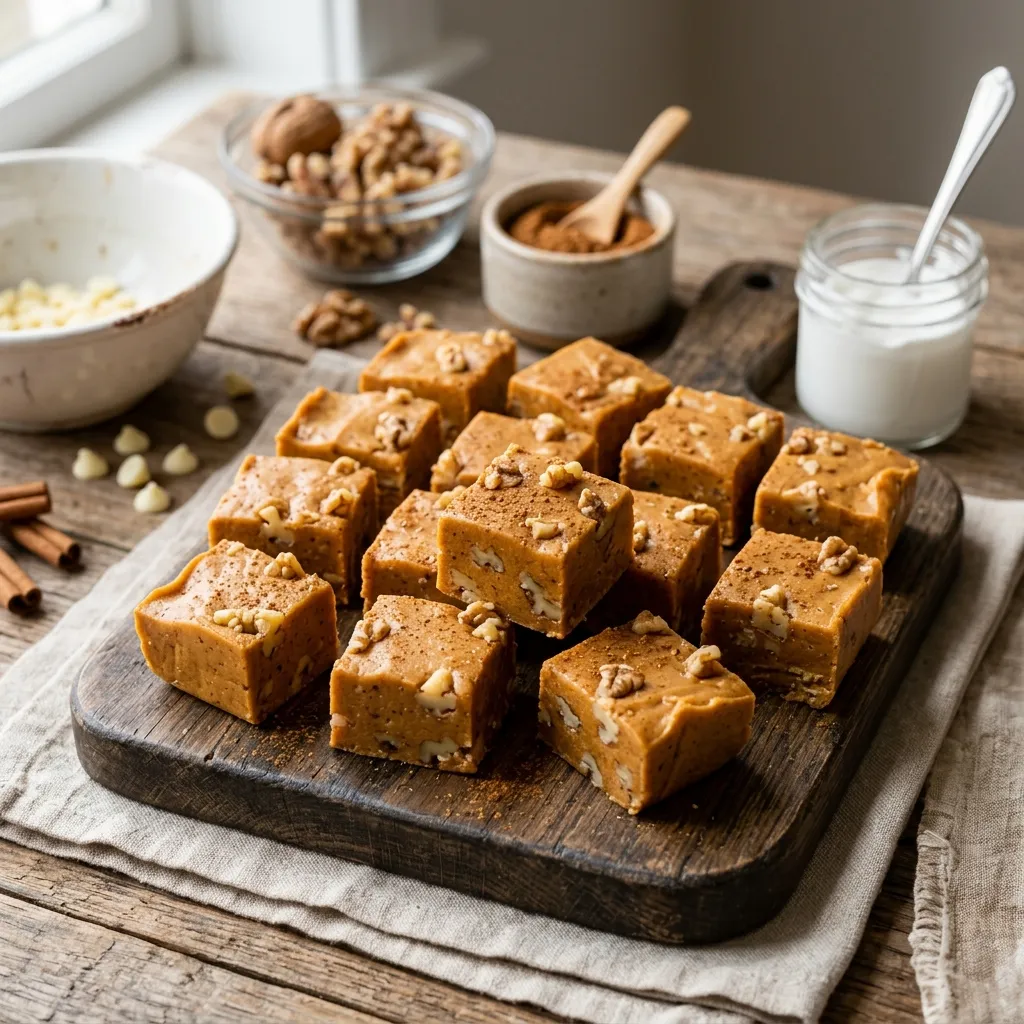 Finished Pumpkin Fudge dish