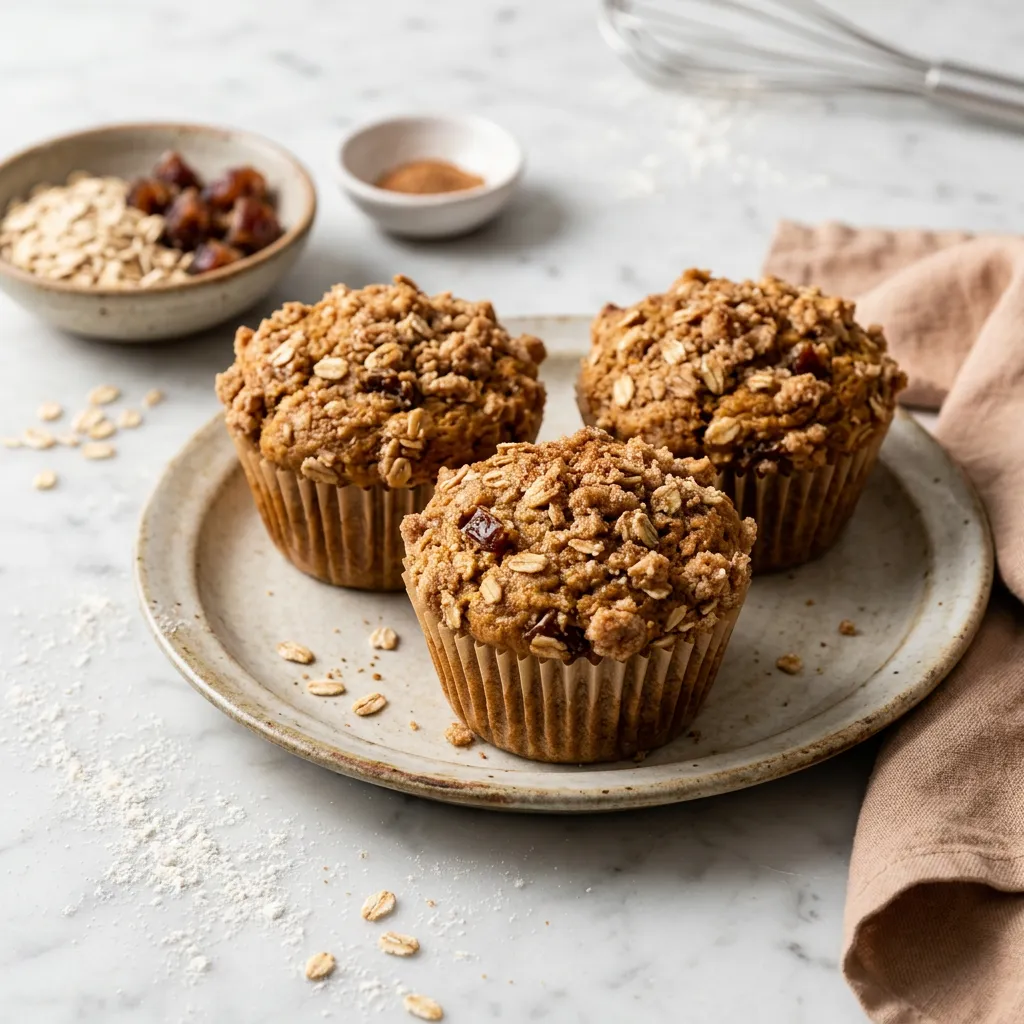 Pumpkin Oat Muffins With Dates Recipe