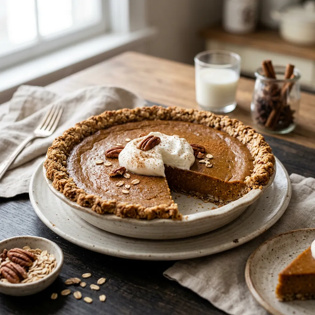 Pumpkin Pie With Spiced Oat Crust Recipe