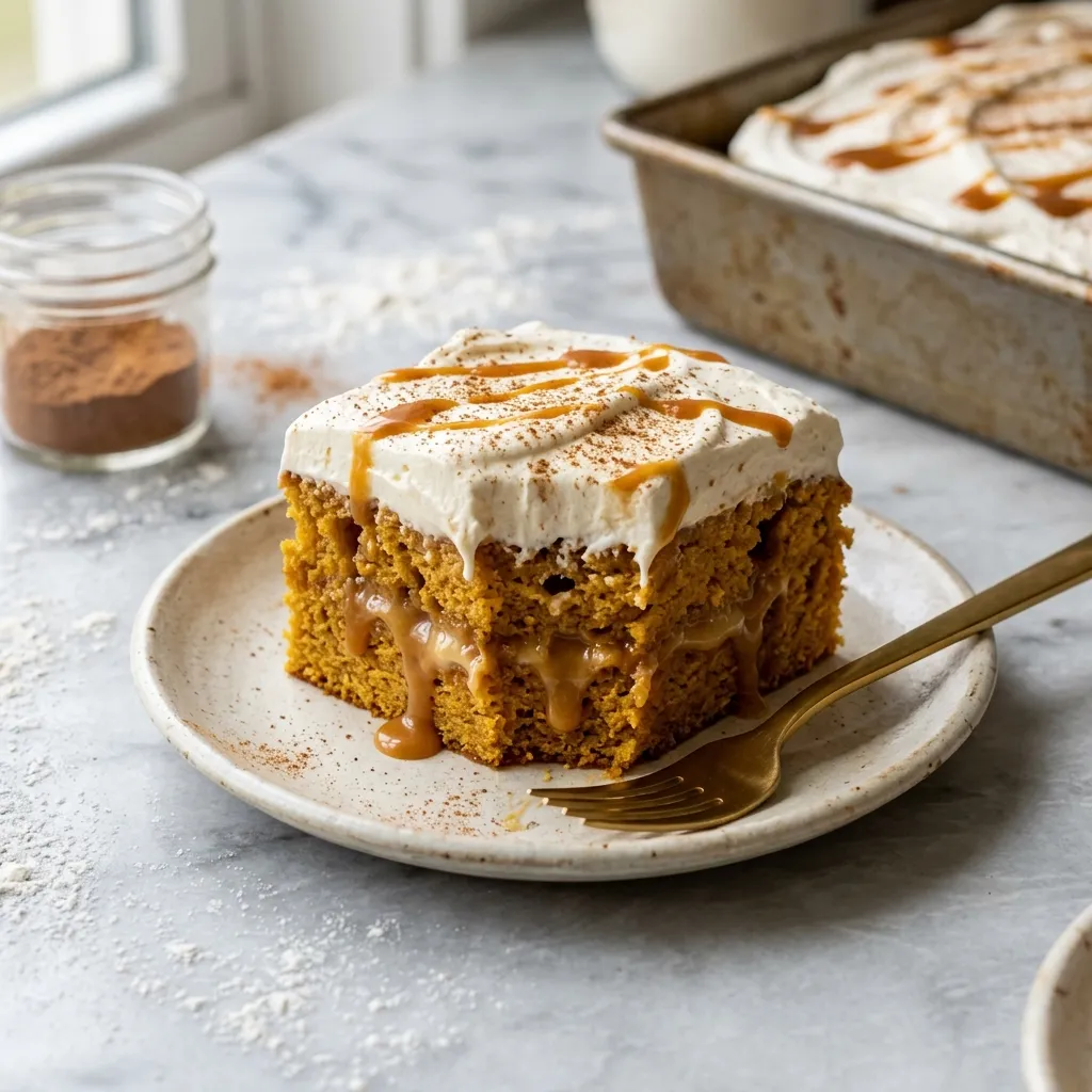 Pumpkin Poke Cake