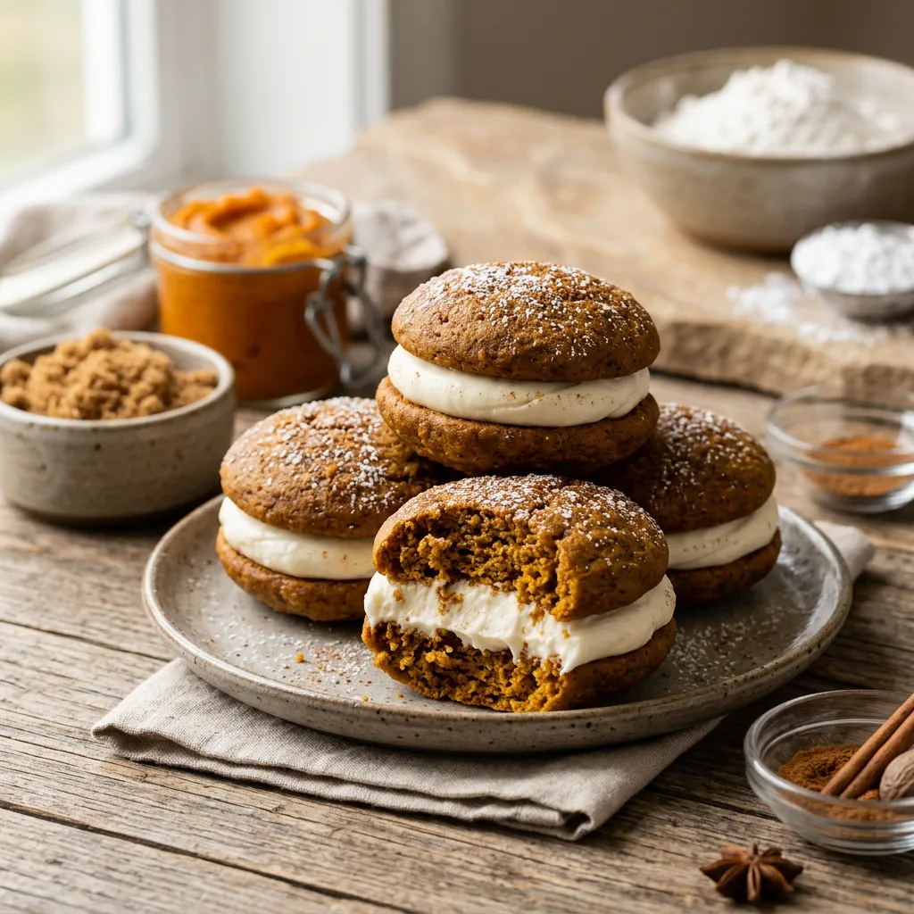 Pumpkin Whoopie Pies With Cream Cheese Filling Recipe