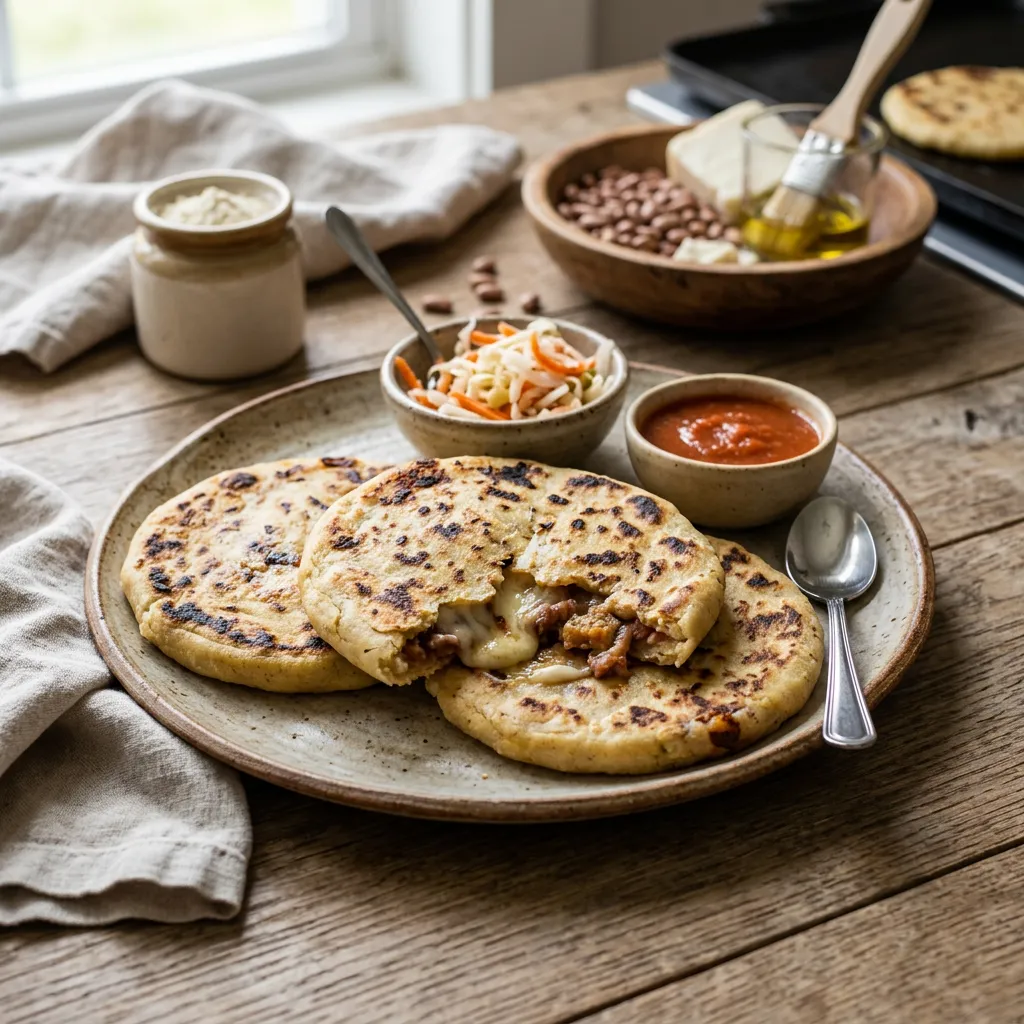 Pupusas: Stuffed Corn Tortillas