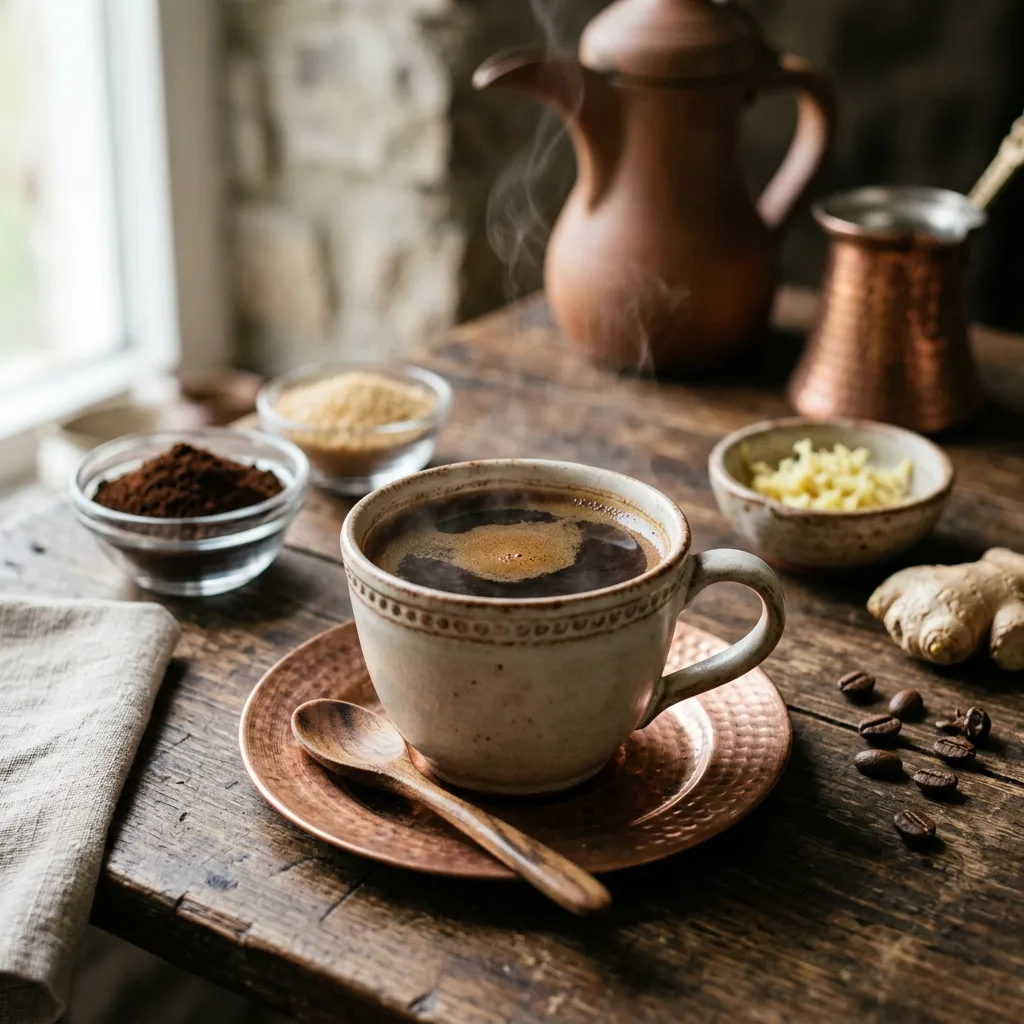 Qishr (Yemeni Sweet Ginger Coffee) Recipe