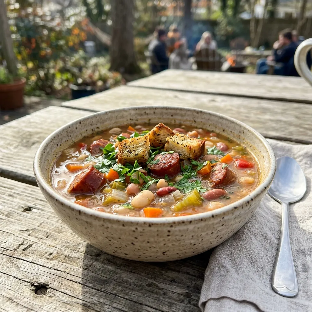 Quick and Easy Bean Soup With Sausage