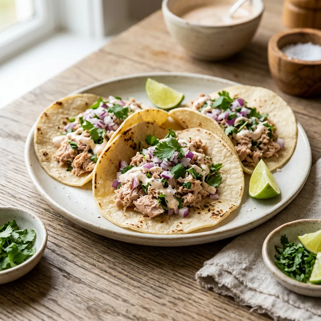 Quick and Easy Canned Tuna Fish Tacos