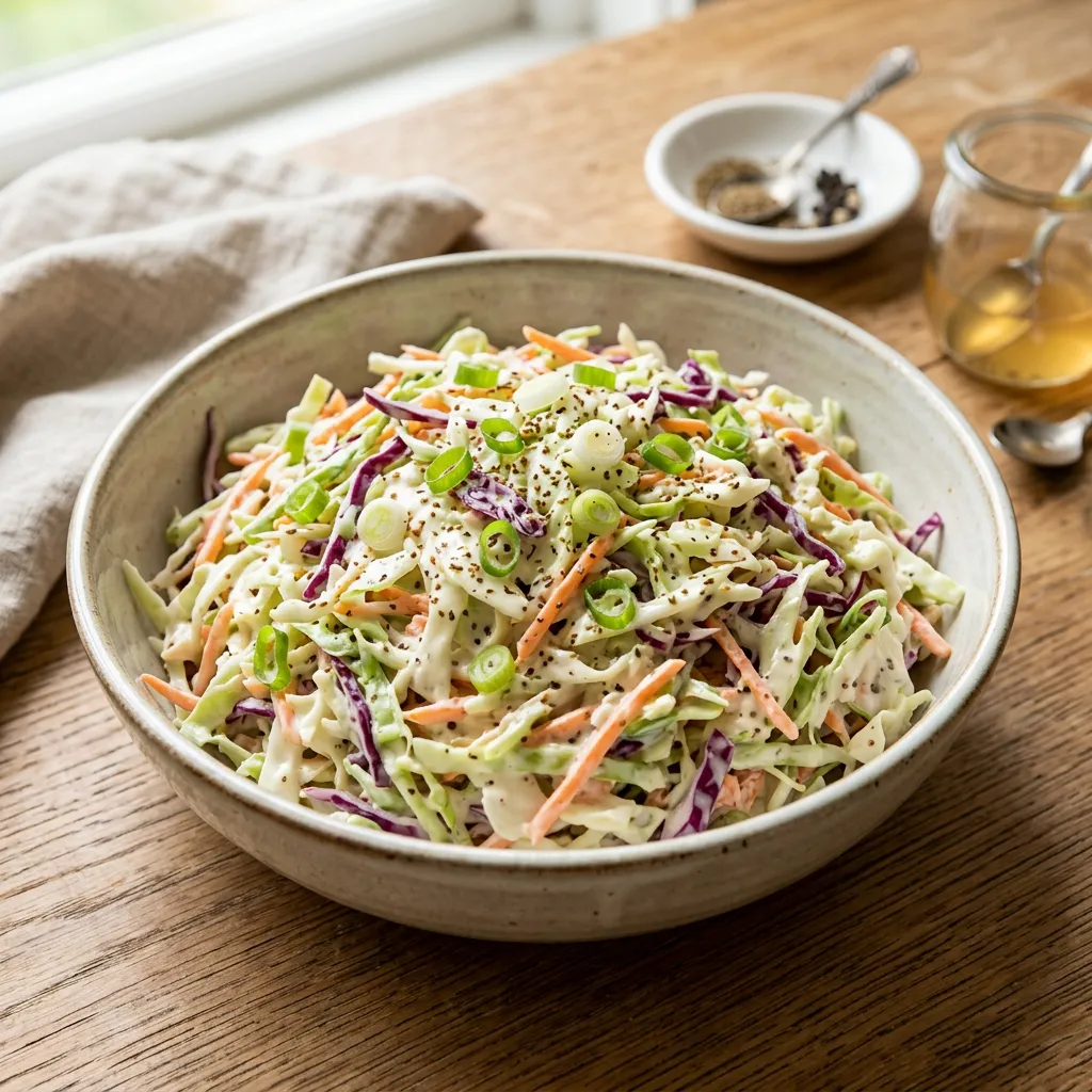 Quick and Easy Creamy Coleslaw