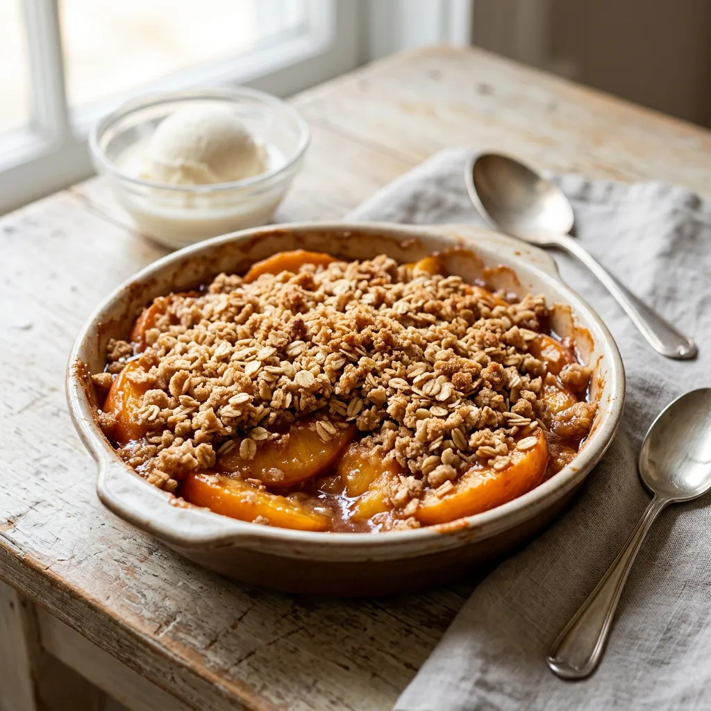 Quick and Easy Peach Crisp