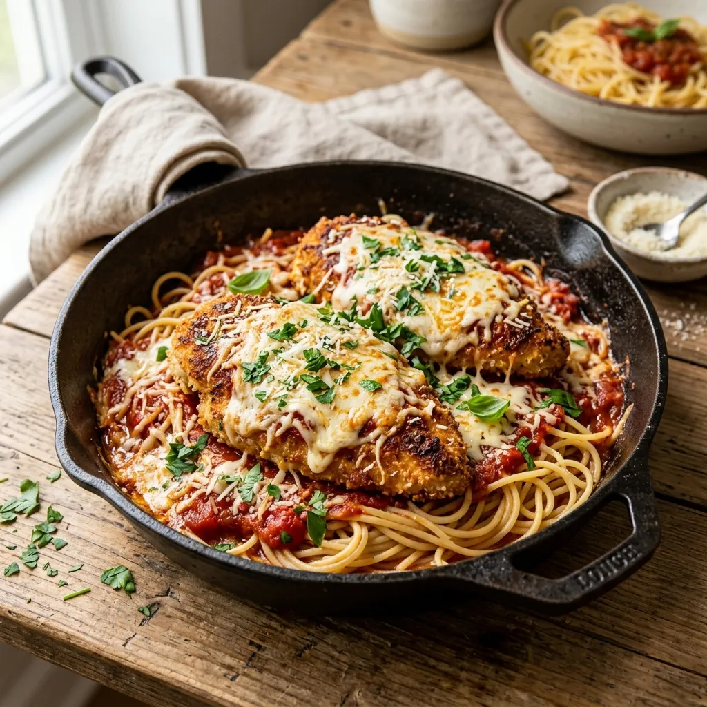 Quick and Easy Skillet Chicken Parmesan