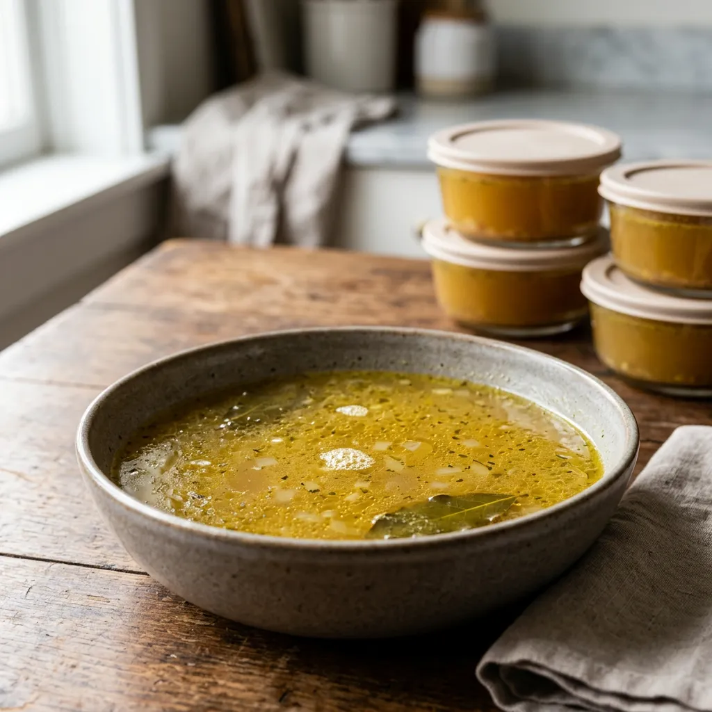 Quick and Full-Flavored Chicken Broth